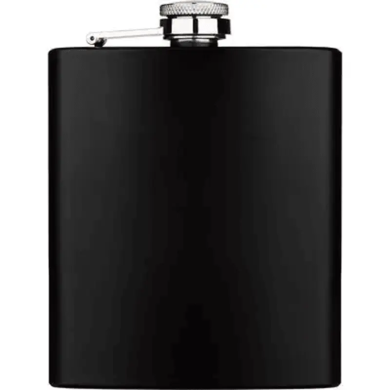 Flachmann Edelstahl schwarz 198ml