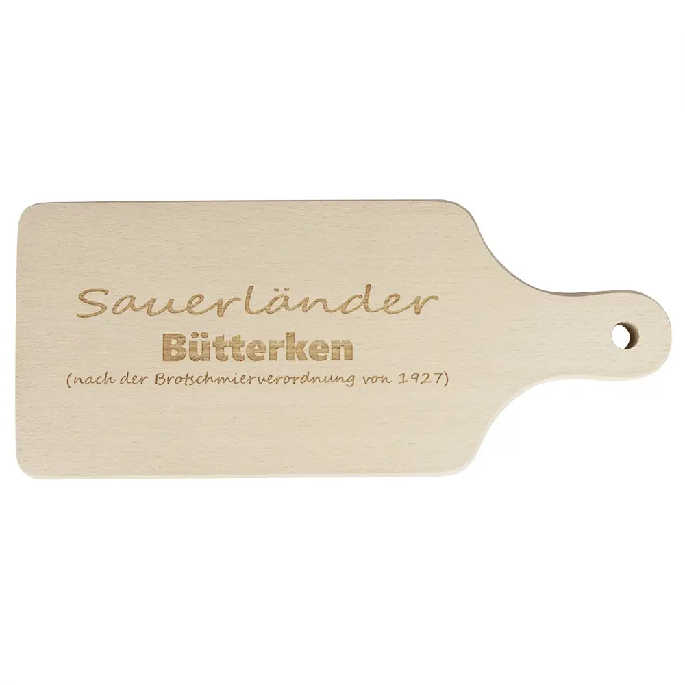 Griffbrett Sauerländer Bütterken von Tom's Fin Gin